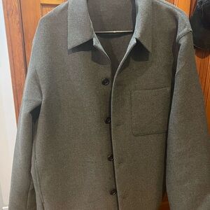 Uniqlo Men's Charcoal Shirt Jacket